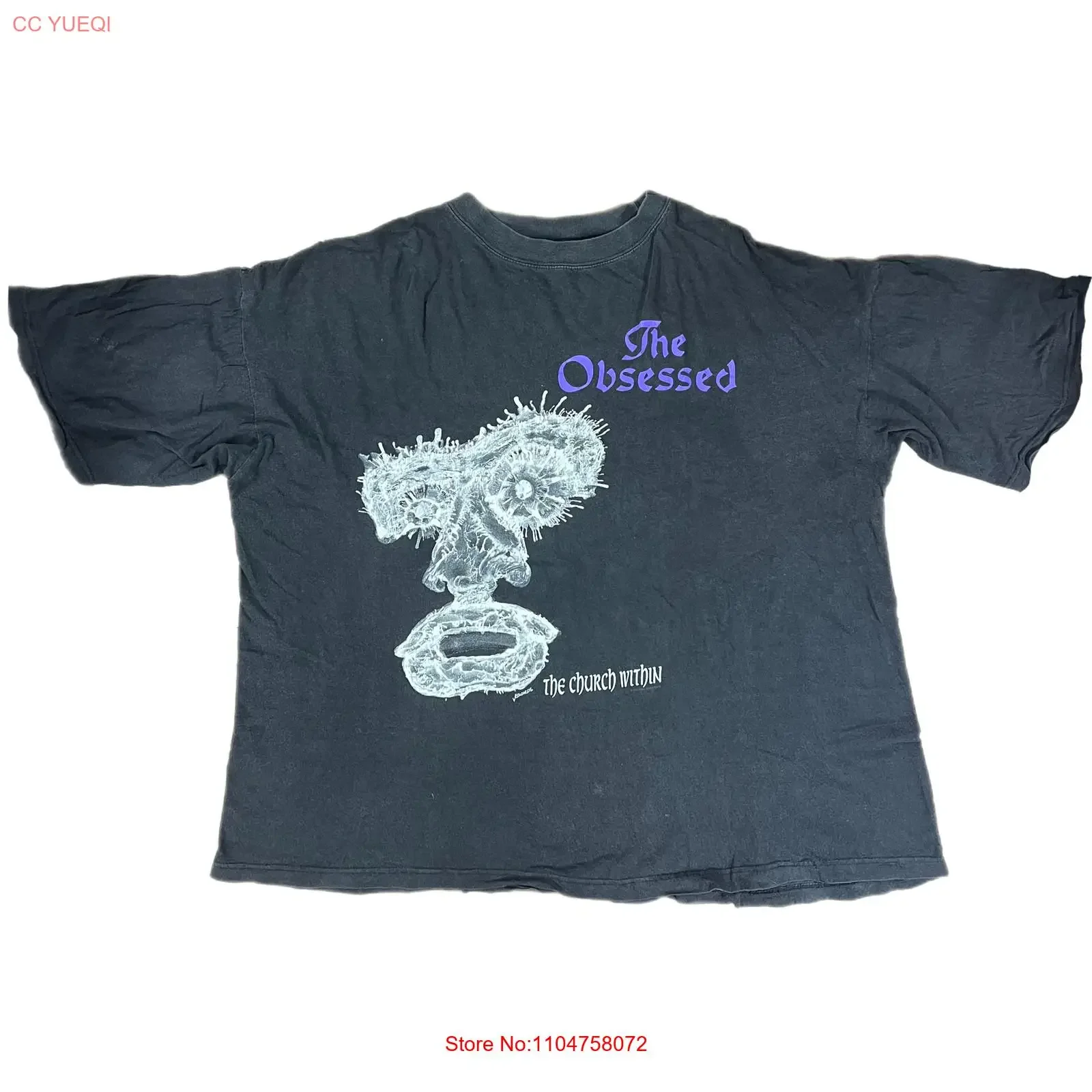

Vintage The Obsessed Church Within T Shirt vintage Washed Versatile Unisex Casual homme Stylish designer clothes graphic