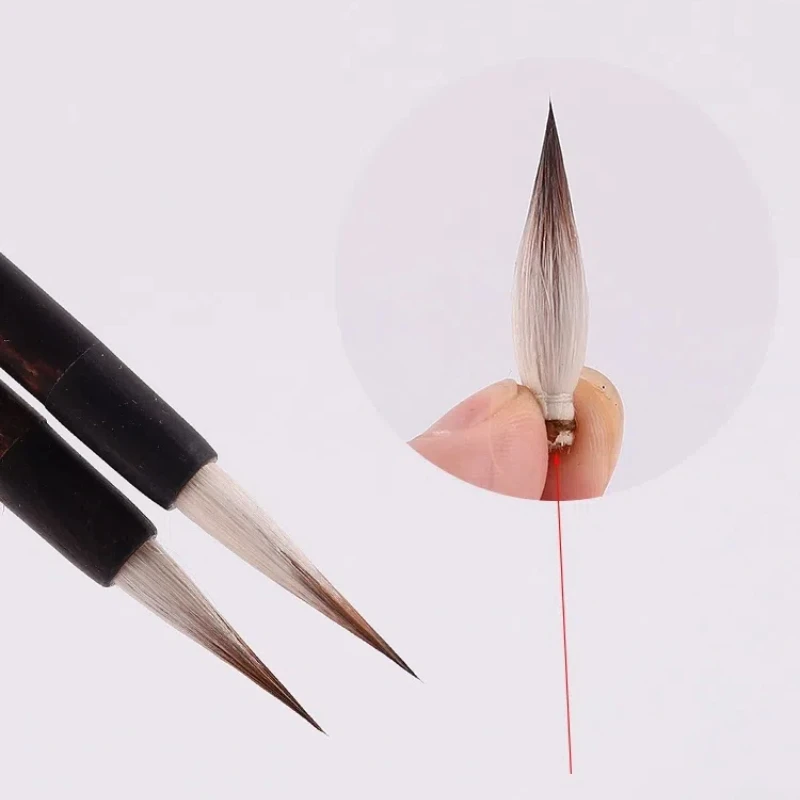 Pluma de cepillo de pelo múltiple Wen Zhengming, Cuerpo Dorado fino, escritura Regular pequeña, dibujo blanco, pincel, pintura, gancho, línea, pinceles