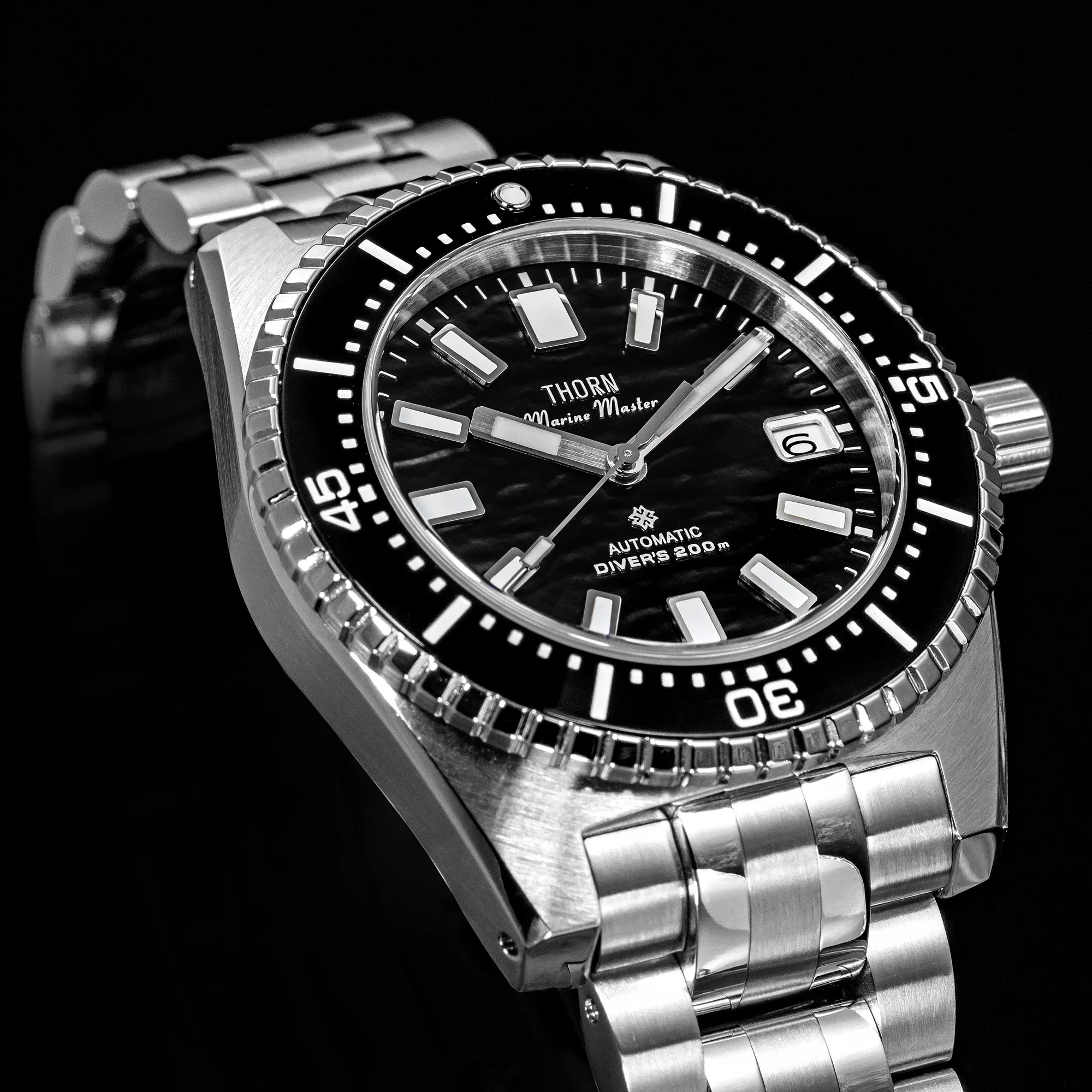 [SHY-042]THORN Vollautomatische Mechanische NH35A Uhr mit 316L Stahlgehäuse, Herren-Taucheruhr mit Leuchtziffern, Geschenkidee – Detail 13