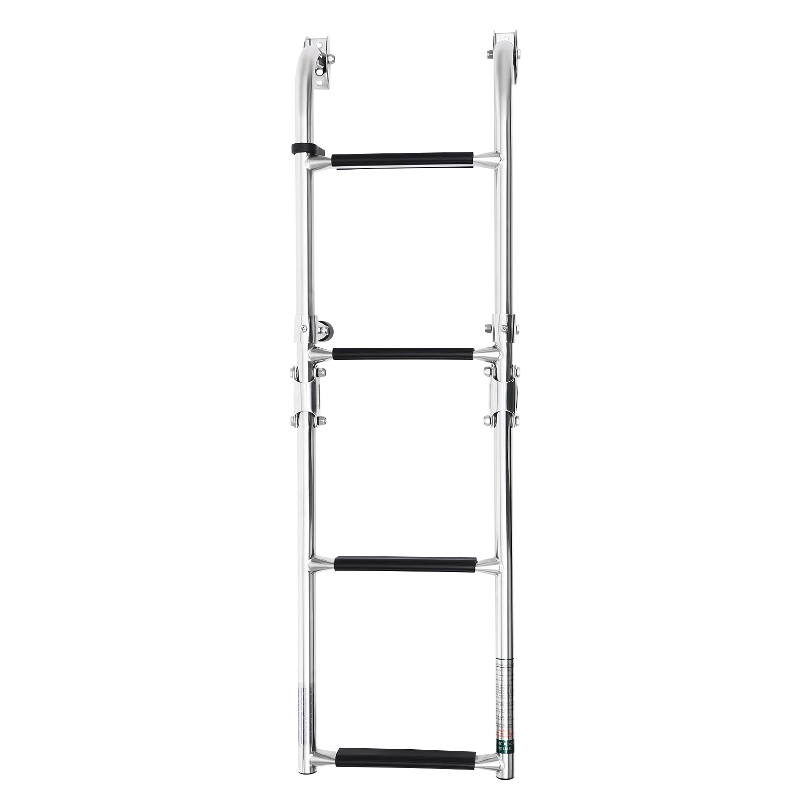 Boat Ladder 4 Steps Extension Folding Pontoon Ladder Stainless Steel