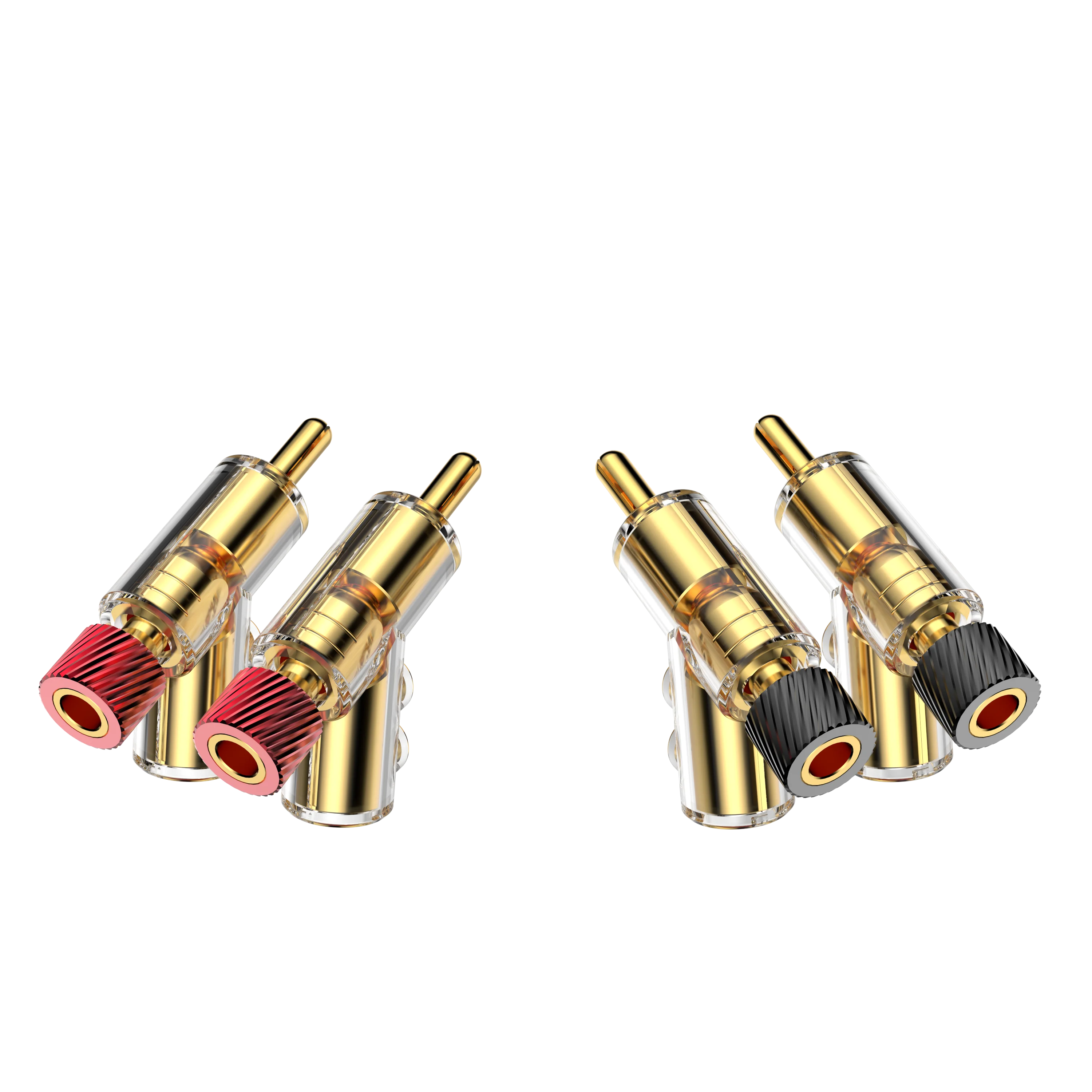 

Audiocrast M21G Позолоченный 45-градусный разъем типа «банан» Двойной винт Динамик Банановый штекер Позолоченный запираемый динамик