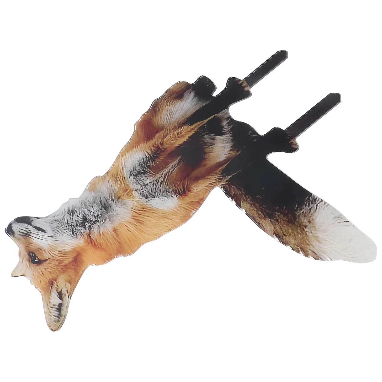 

1pc Fox Decoration Card Acrylic Garden Stake Lawn Ornament Yard Sign Fox Figurine Stakes Outdoor Decor Garden Supplies