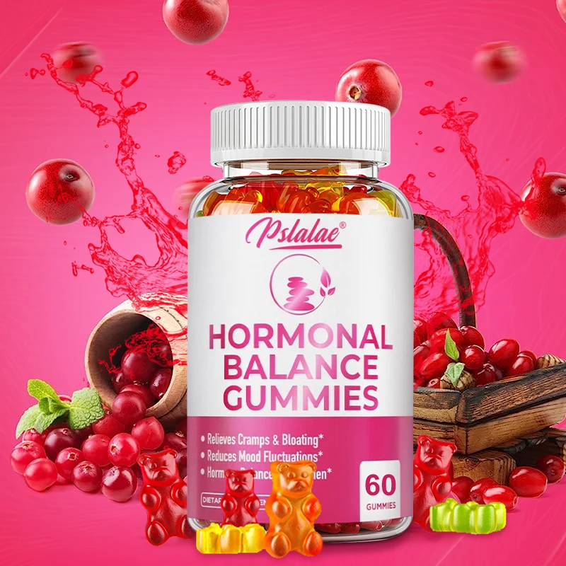 Female Hormone Balance & PMS Relief Gummies - Relieves Cramps, Moods, Hot Flashes & Night Sweats Contains Cranberry, Angelica