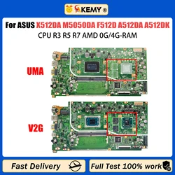 AKEMY X512DA X512DK Mainboard For ASUS Vivobook F512D A512DA A512DK S512DA X712DA X712DK Laptop Motherboard R3 R5 R7 4GB 30PIN