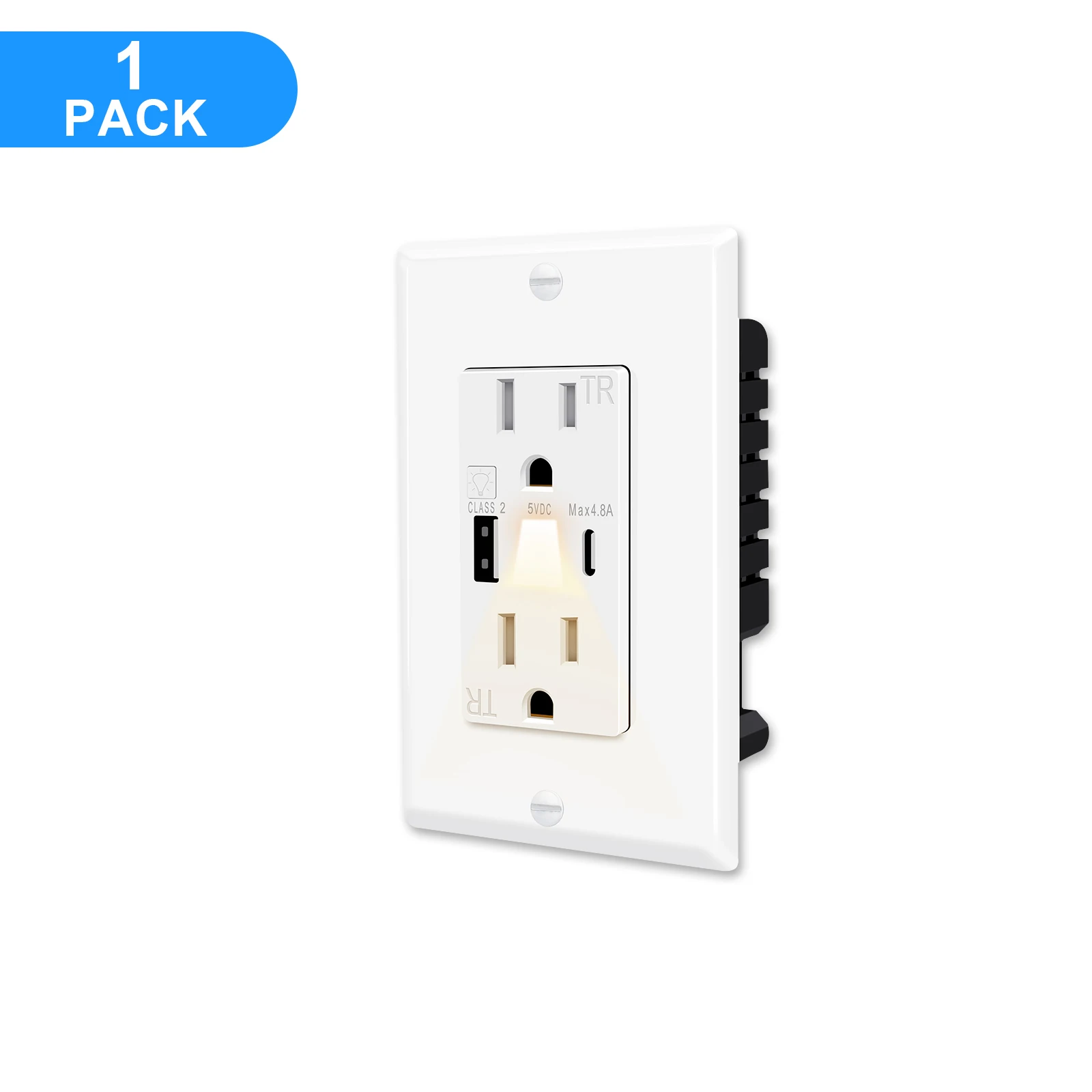 

1 шт.-20 шт., розетка для ночного освещения, 4,8 А, USB-порты кондиционера, электрическая розетка, устойчивые к несанкционированному доступа настенные панели и защитная розетка с ETL