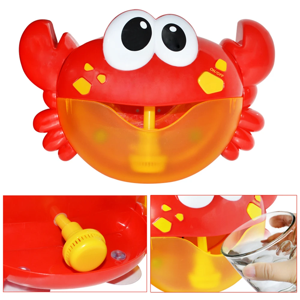 Baby Bath Toy With Music Funny Crab Bubble Machine Frog Whale Octopus Toddler Swimming Bathtub Bathroom Toys For Children