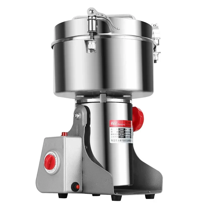 Stainless steel traditional Chinese medicine grinder Household electric grain ultra-fine grinder Panax notoginseng grinder 800g