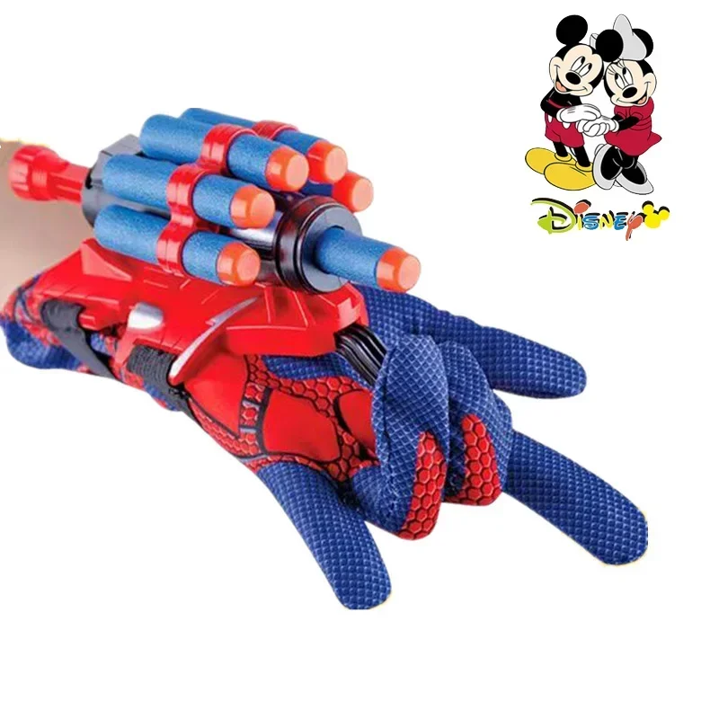 Disney spiderman Figure Toy Kids Plastic Cosplay Glove Launcher Set Hero Launcher Wrist Toy Halloween Funny Toys Boy gift