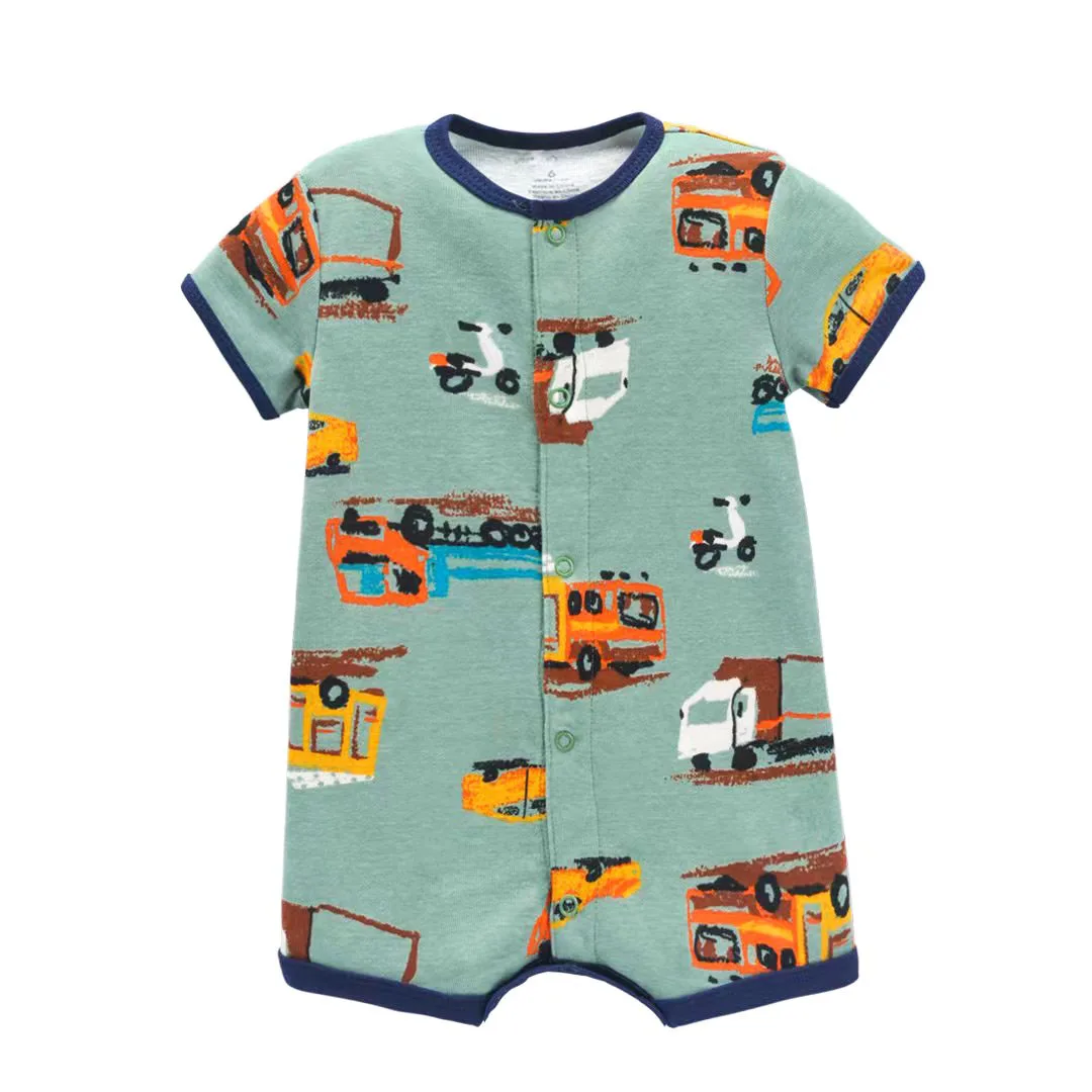 2023 Baby Boys Rompers Summer Baby Girl Clothes Kids Short Sleeve Clothing 100% Cotton Newborn Rompers Infant Jumpsuits 0-24M