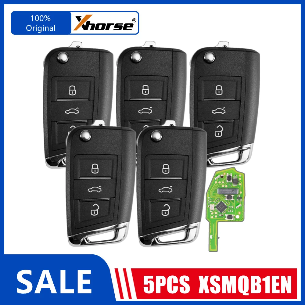 5PCS Xhorse XSMQB1EN MQB Universal Smarty Remote Key English Version work with VVDI2 VVDI Key Programmer