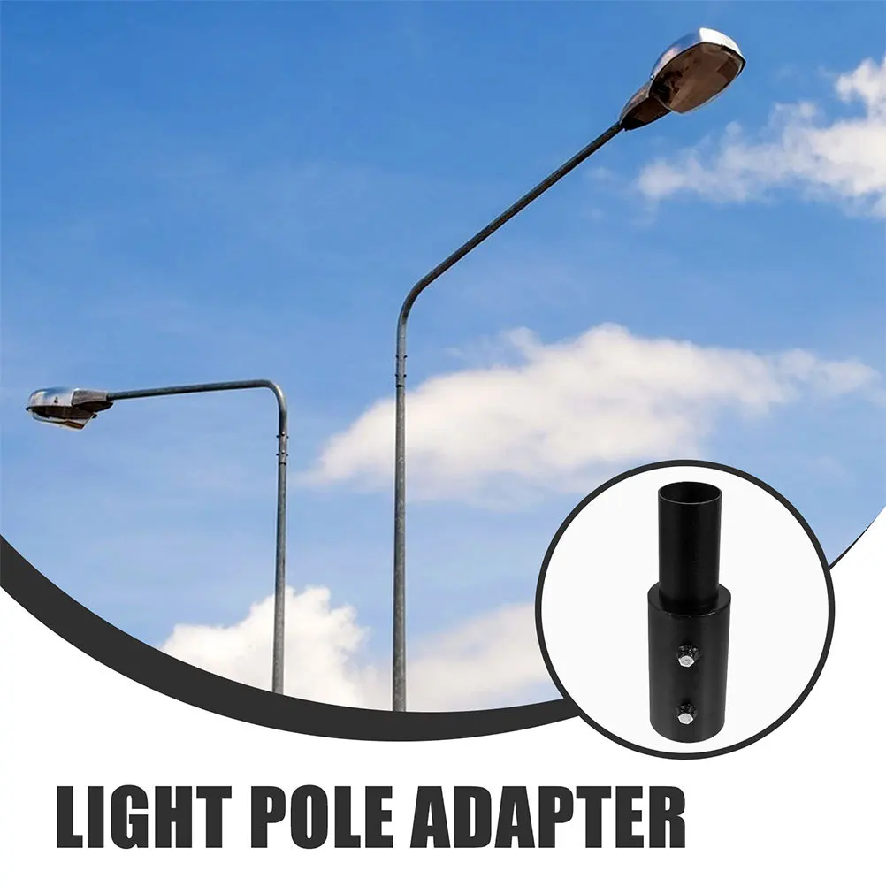 

Street Lamp Pole Adapter 76 to 48mm Metal Light Post Tenon Weather Resistant Durable Pole Converter for Parking Parks Squares