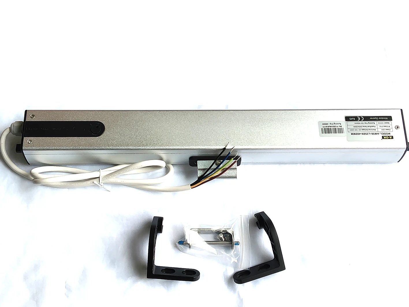 Heavy Duty 400mm 220VAC 4 Wires Chain Drive Window Actuator 250N Thrust Automatic Electric Window Opener