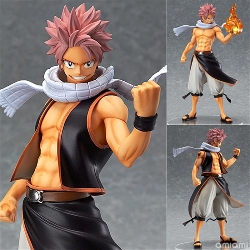 23CM Anime FAIRY TAIL Etherious Natsu Dragneel Replacement Hand Flame Special Effects Part Standing Model Toy Gift Action Figure