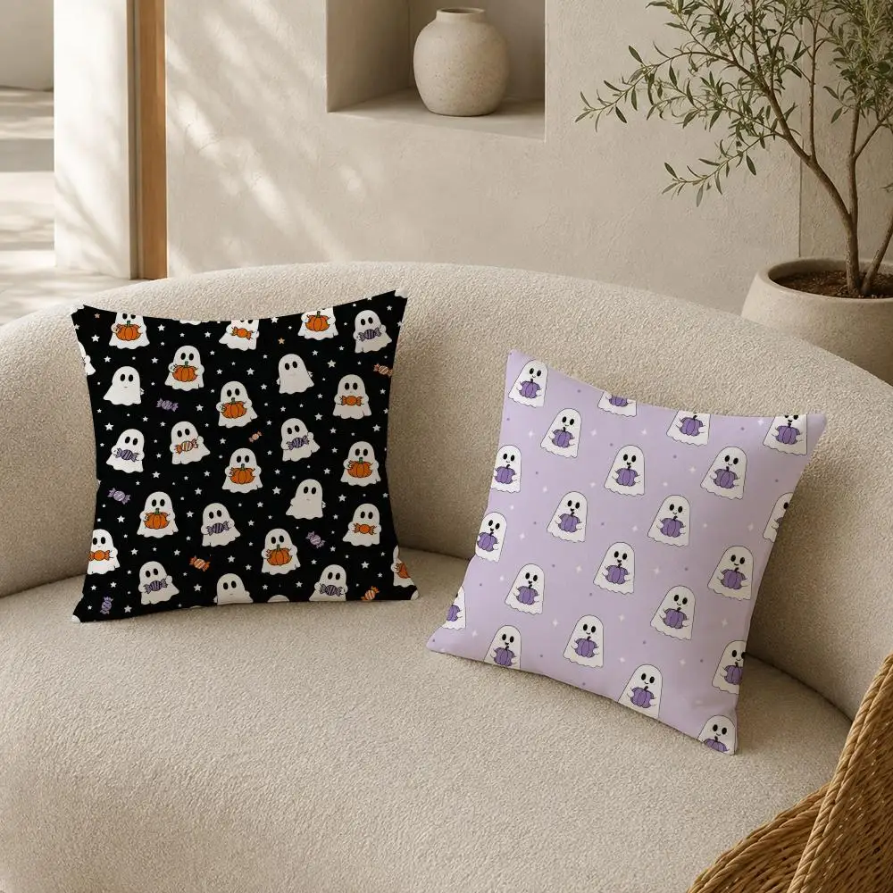 Funda de almohada Imp de Halloween Cushion Cover Pillow Case plush Double-sided Print Square Covers Sofa Home Cushion