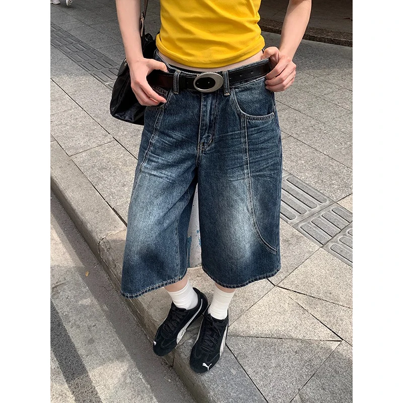 

ZHIZOU Women Y2k Blue Jeans Harajuku American Baggy Denim Trouser Vintage Washed Oversize Jean Pants Japanese 2000s Clothes 2026