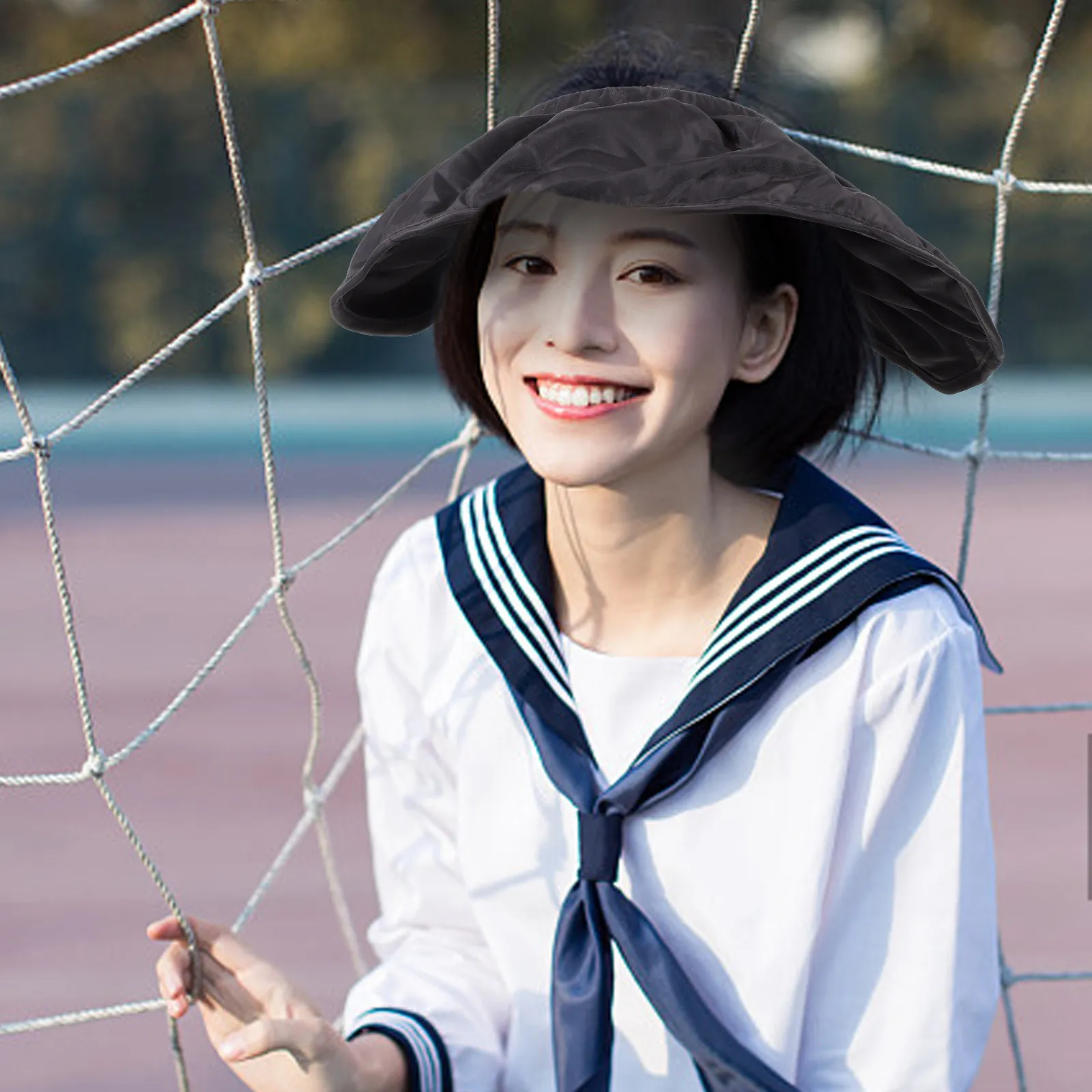 

Large Brim Sunshade Hat Summer Outdoor Running Double Layer Wide Sun Protection Sunscreen Hat Fashionable Casual