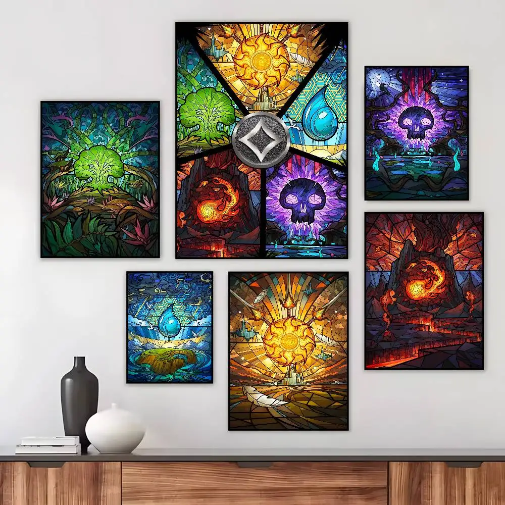 Magic The Gathering Game Poster Art canvas HD aesthetic Printing Paper Wall Art for Living Room Bar fashion Home Decor