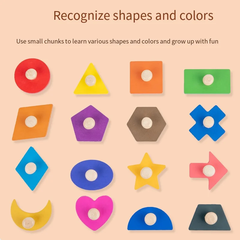 لغز مطابقة الألوان على شكل مغناطيسي من مونتيسوري - لعبة تعليمية للمهارات الحركية الدقيقة للأطفال الصغار من عمر 1-3 سنوات #2