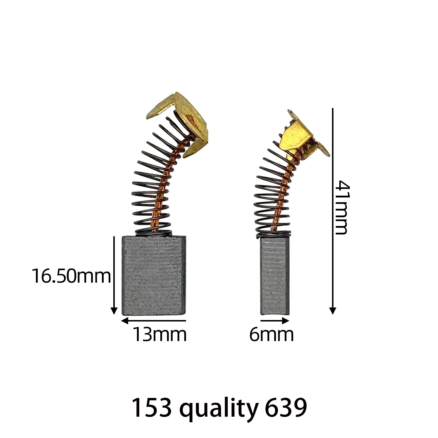 2pcs Drill bit electric grinder replacement carbon brush graphite copper motor spare parts graphite brush