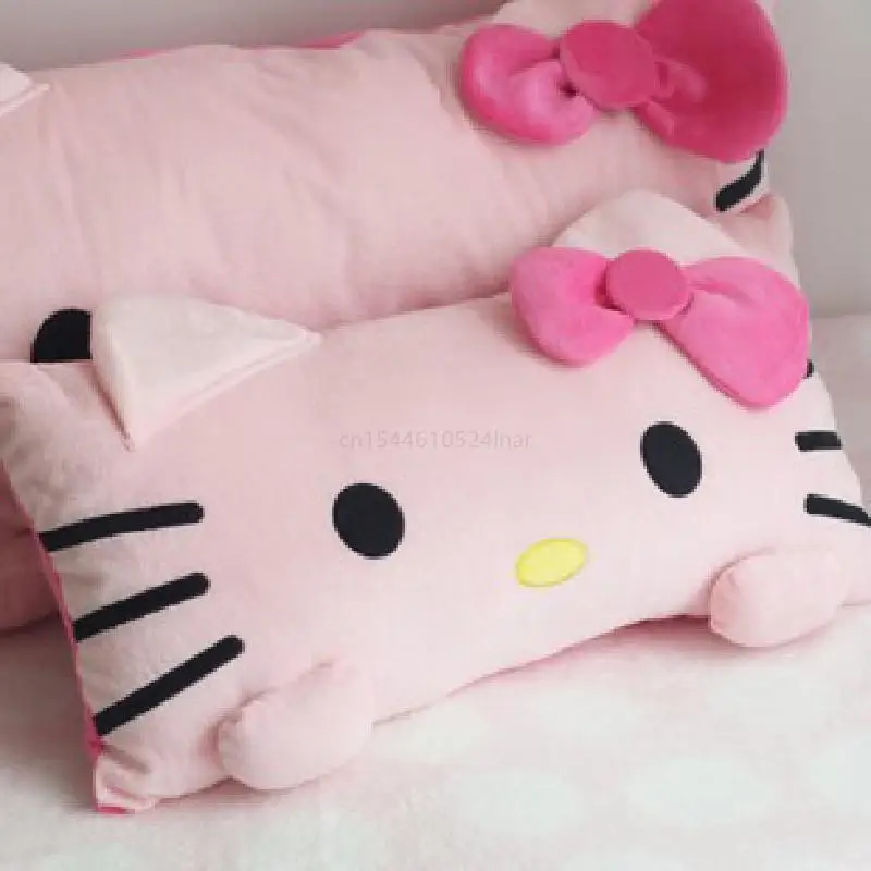 

Sanrio, подушка Hello Kitty, розовая, Кэти, кошка, КТ, подушка, автомобильные принадлежности, милая мультяшная детская подушка, подарок для девочек
