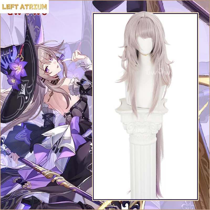 

UWOWO Herta Wig Game Honkai: Star Rail Cosplay Herta Cosplay Wig Long Gray-Pink Long Hair Heat Resistant