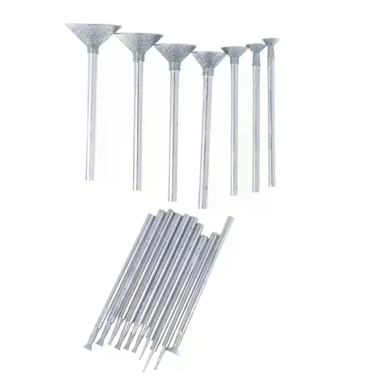 

0,5-16 мм алмазное круглое шлифовальное сверло для заусенцев, шлифовальная головка, хвостовик 2,35 мм, прецизионный инструмент для резьбы, детали электрической шлифовальной машины