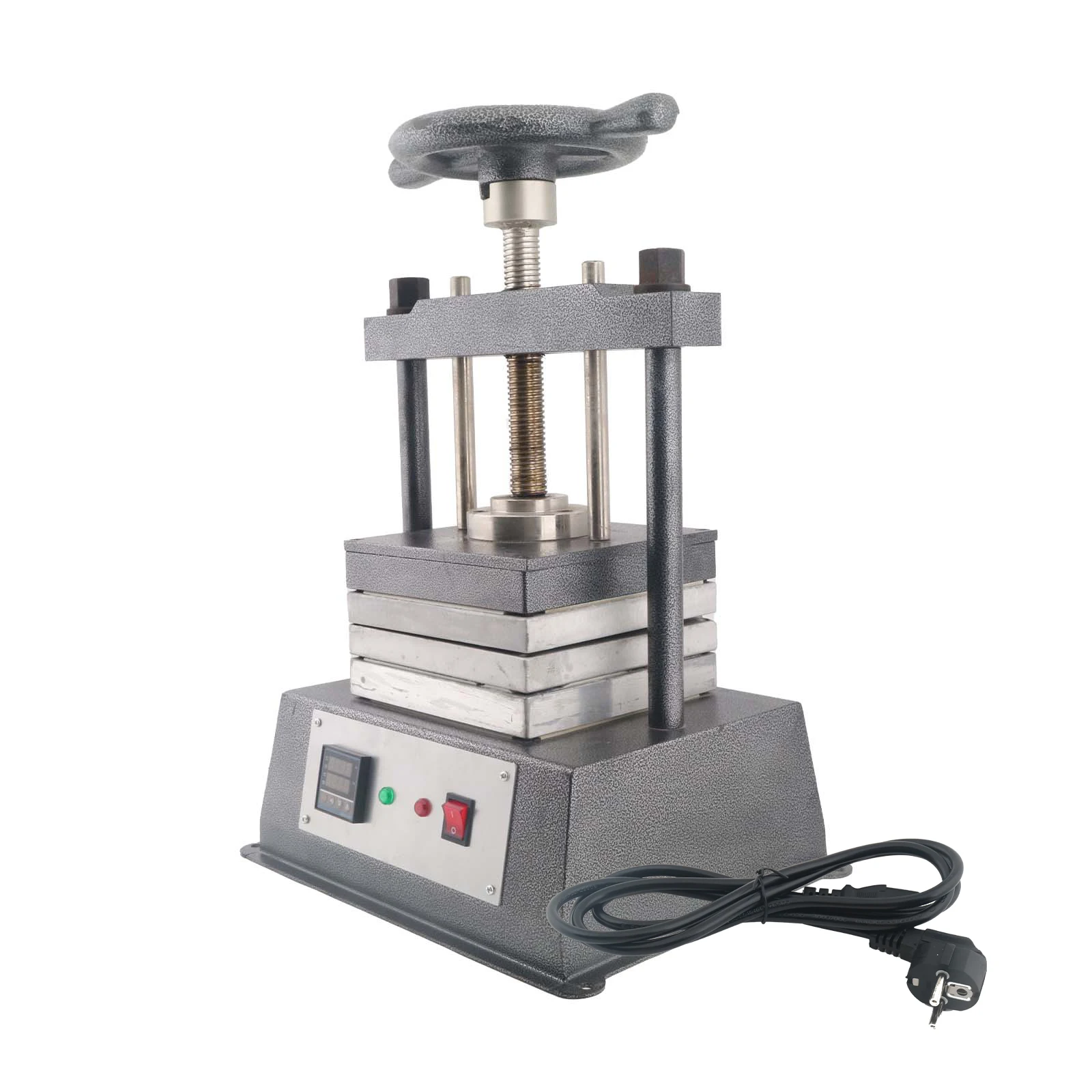 220V 900W Hydraulic Heat Press Machine Digital Control 8x8 Inch Heating Plate for Jewelry Molding Craft Making Tool