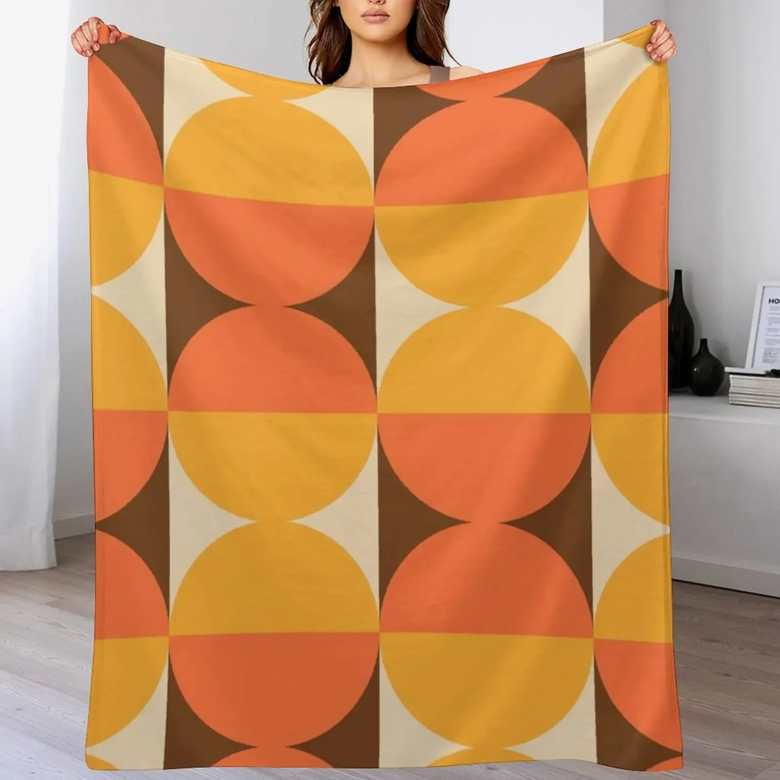 

Mid Century Modern Geometric Abstract Pattern 727 Throw Blanket Soft Cozy Blanket for Pet Kids Adults