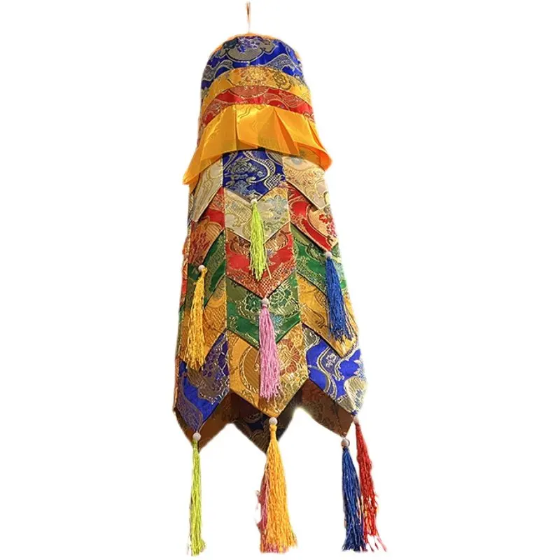 65*15cm Handicraft Pendant Xizang Tantra Buddhist Hall Decoration Multicolored Victory Banner Tibetan Home Religious Supplies - view 5