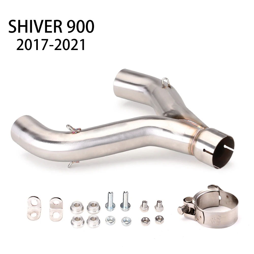 

Motorcycle Muffler Mid Link Exhaust Pipe For Aprilia SHIVER 900 Shiver900 Exhaust 2017-2021 Years