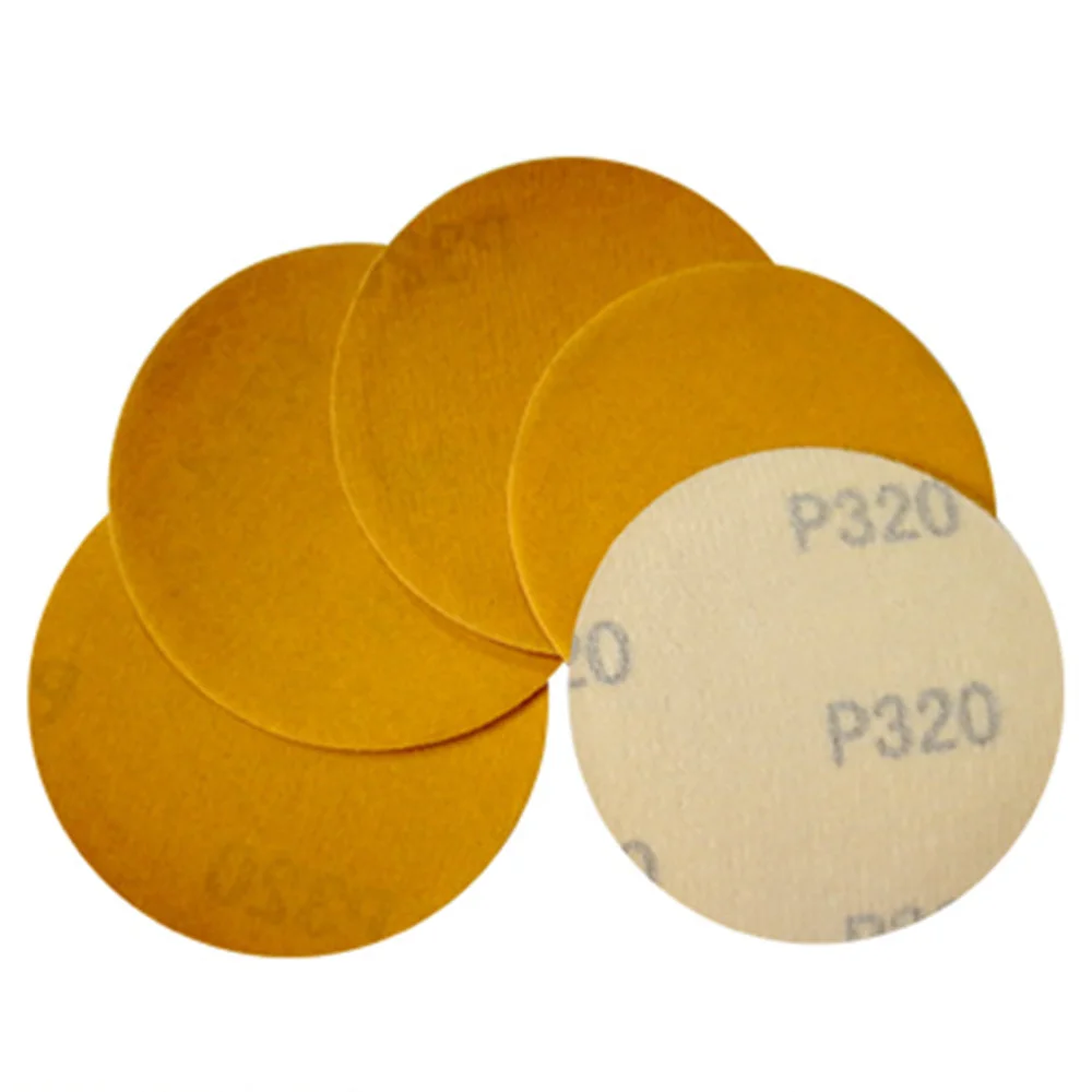 3" Inch 75MM Back Fleece Yellow Sandpaper Sheet Disc Sandpaper Abrasives Self-Adhesive Sheet Auto Parts Grinding And Polishing
