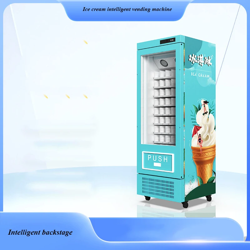 Commercial Unmanned Retail Ice Cream Vending Machine Shopping Mall Scenic Spot Station Intelligent Code Scanning Payment