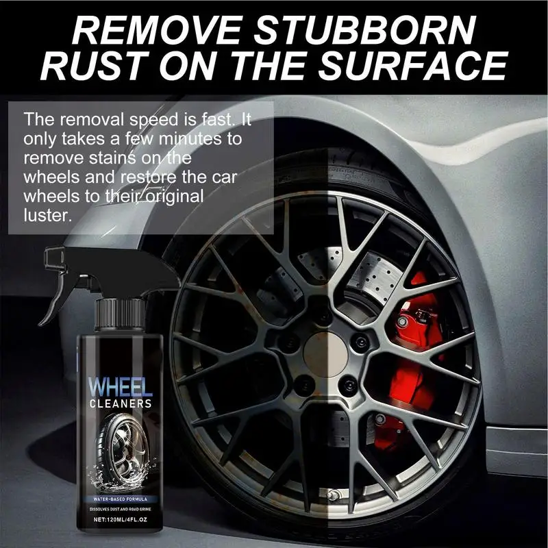 Wheel Cleaning Spray For Car 120ml Portable Tire Cleaner Wheel Care Convenient Car Cleaner Spray For Cars Trucks SUVs