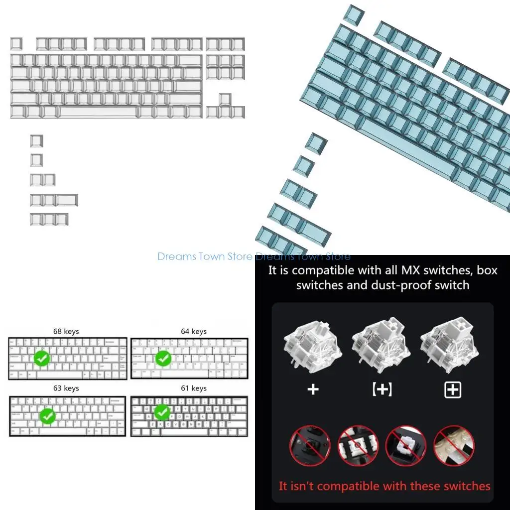 hx6a-97key-pbt-キーキャップ、昇華印刷付き、デザインサイドのレジェンドが輝きます