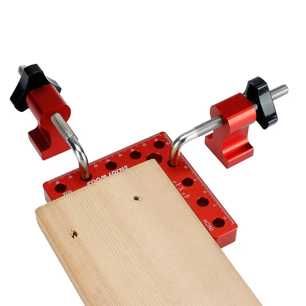 ENJOYWOOD 2pcs Woodworking Right Angle Positioning Clamp 90 Degree Clamping Square L-Shaped Fixture Splicing Square Ruler