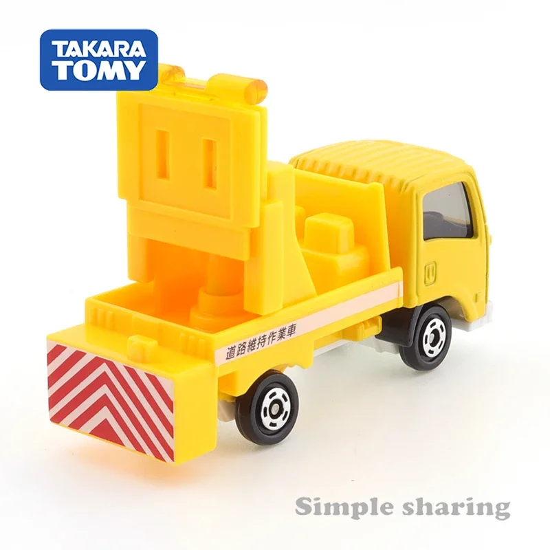 Takara Tomie No.26 Isuzu Elf Signalering Vrachtwagen Auto Legering Speelgoed Motorvoertuig Diecast Metalen Model Verzamelen Jongen