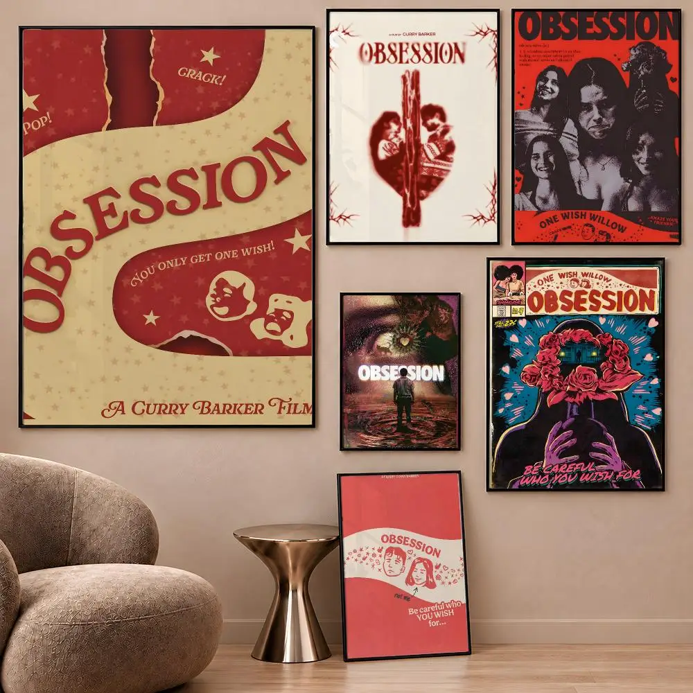 Movie Obsession Curry Barker Bear Nikki Poster Aesthetic Wall Art Poster HD Waterproof PP Self Adhesive Bedroom Dorm Room Decor
