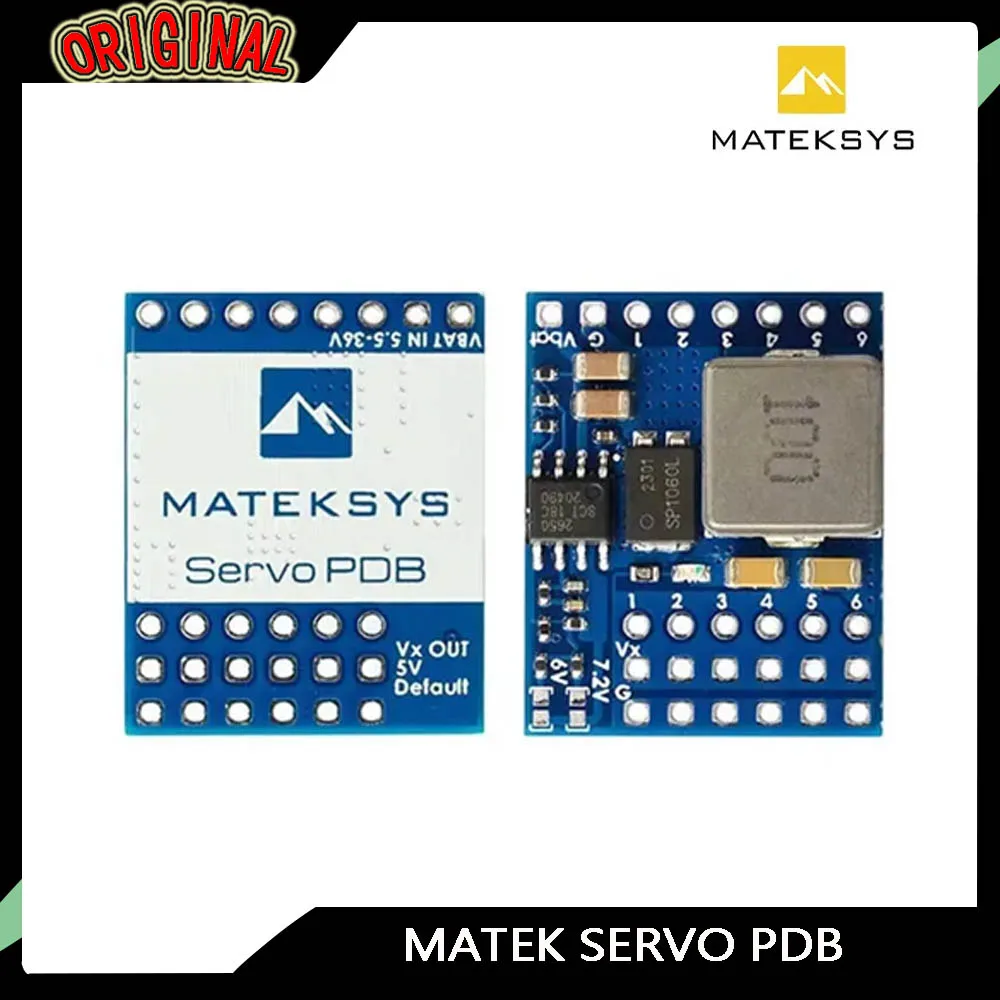 

MATEKSYS SERVO Power Distribution Board with BEC | 5.5-36V Input to 5-8.2V Output (5V/6V/7.2V/8.2V Options) for FPV RC Drone