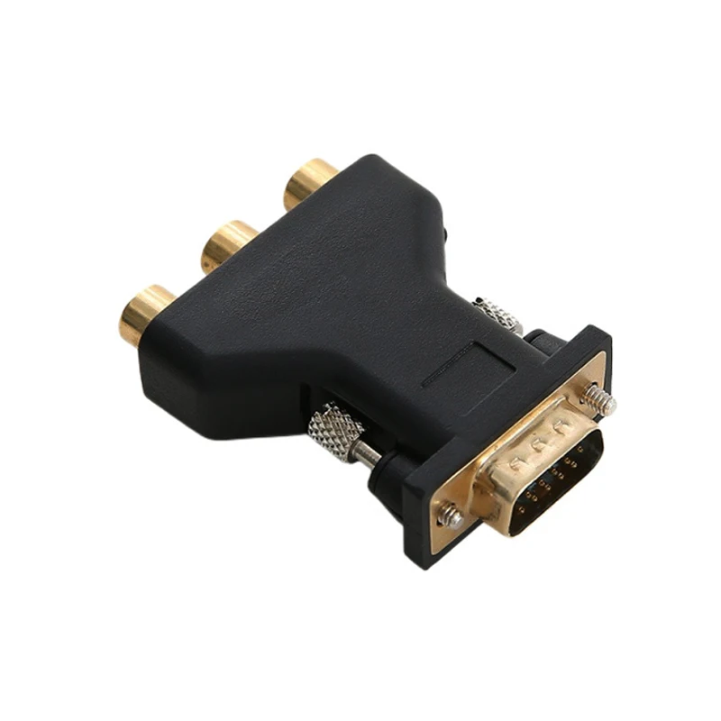 1PCS VGA to RCA Connecter Converter Male VGA to  RCA  Video Female Style Component Video Jack Adapter Plug - view 4