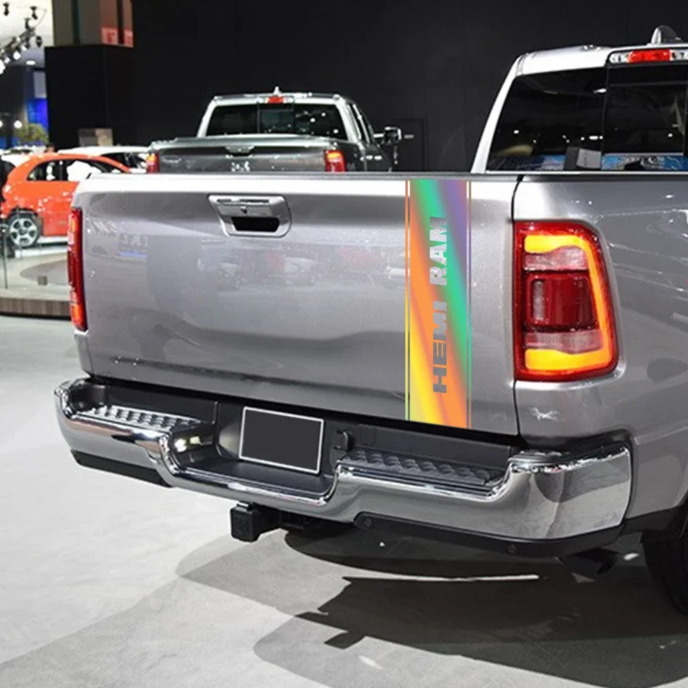 ملصقات باب خلفي لدودج رام من الخلف ، هيمي شاحنة متمردة ، ملصق حرف مخصص ، غطاء فينيل ، إكسسوارات سيارات