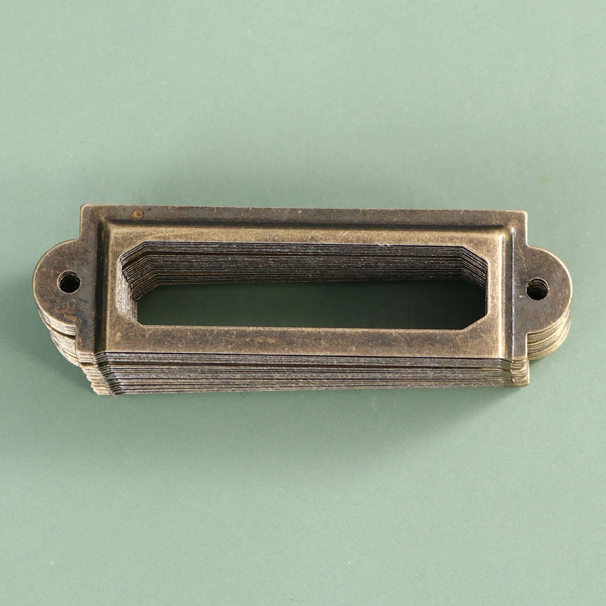

25 pcs Iron Frame Vintage Label Holder Retro Tags Pull Drawer Accessories Hardware Filing Cabinet Jewelry Box