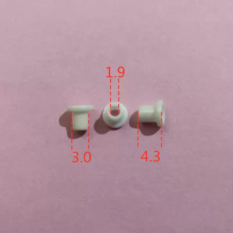 100Pcs High‑Purity Alumina Ceramic Eyelets, Smooth Wear‑Resistant Polished Ceramic Guides for Industrial Equipment