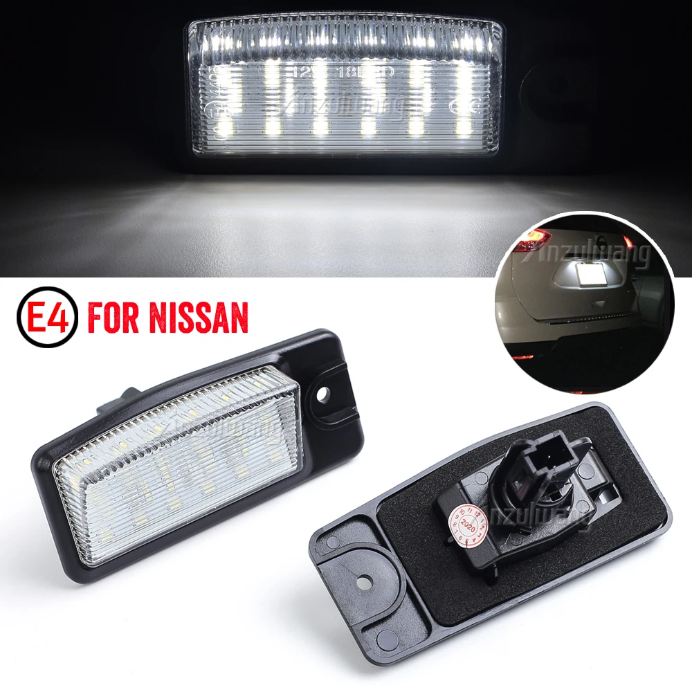 For Nissan Altima L32 Rogue T32 X-Trail Pathfinder R51 Maxima A35 Murano Z50 Z51 License Number Plate Light Lamps