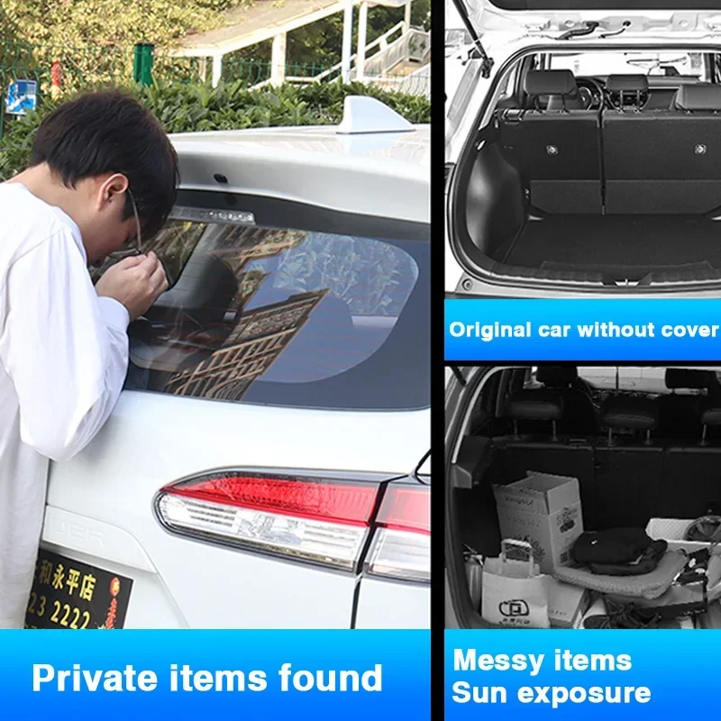 Rear Curtain for Audi Q7 4M 2016~2024 2023 2022 2021 2020 2017 Accessories Car Trunk Curtain Mat Retractable Anti-peeping Parts