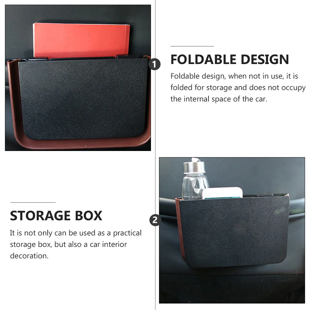 

Автомобильный подвесной ящик, складной органайзер для мусора, прочный АБС-пластик, материал Tpe, контейнер для хранения на заднем сиденье, ключ для мобильного телефона, билет, очки
