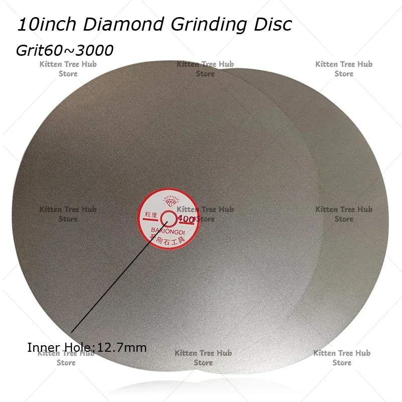 1PCS 10 Inch 250MM Single Side Diamond Abrasive Grinding Disc Wheels for Jewelry Polishing Thickness 1mm Grit60~3000