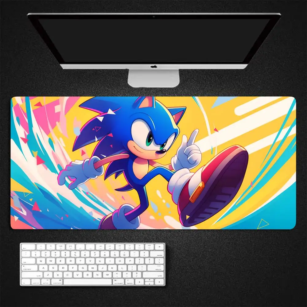 

S-Sonic The H-Hedgehog Mouse Pad Gaming Mousepad Large kawaii 900x400mm MouseMat Gamer Mause Carpet PC Desk