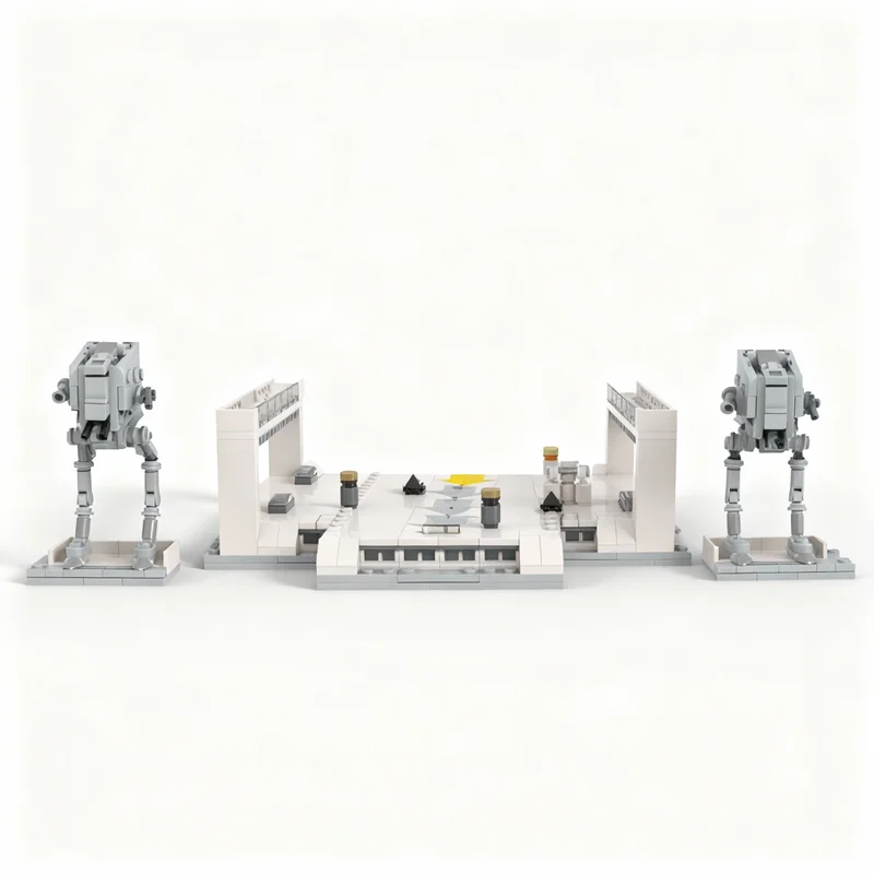 

464PCS MOC Space Battle Micro Diorama Hangar Galactic Empire Starfighters Part Iii Model DIY Assembly Building Blocks Gift Set