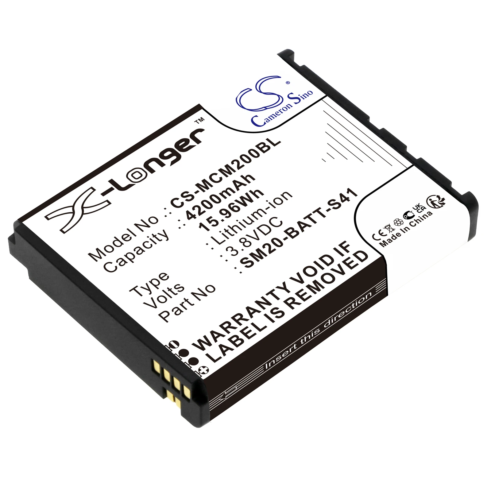 

3.8V 4200mAh Barcode Scanner Battery SM20-BATT-S41 02-574-0037 for M3 Mobile SM20, SM20 X