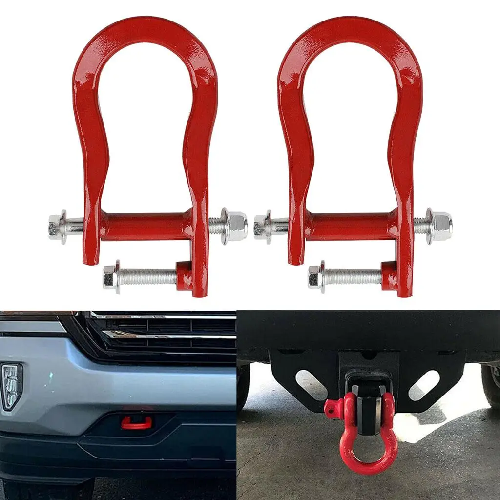 

2 буксирных крюка, подходят для 1500 19, 1500 2007-2018, 1500 2019 красного автомобиля